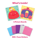 Skillmatics Foam Sticker Art Activity - Unicorns & Princesses, Mess-Free Fun for Kids, 800+ 3D Foam Stickers, DIY Felt Craft Kits, Gifts for Girls & Boys Ages 3, 4, 5, 6, 7 Skillmatics
