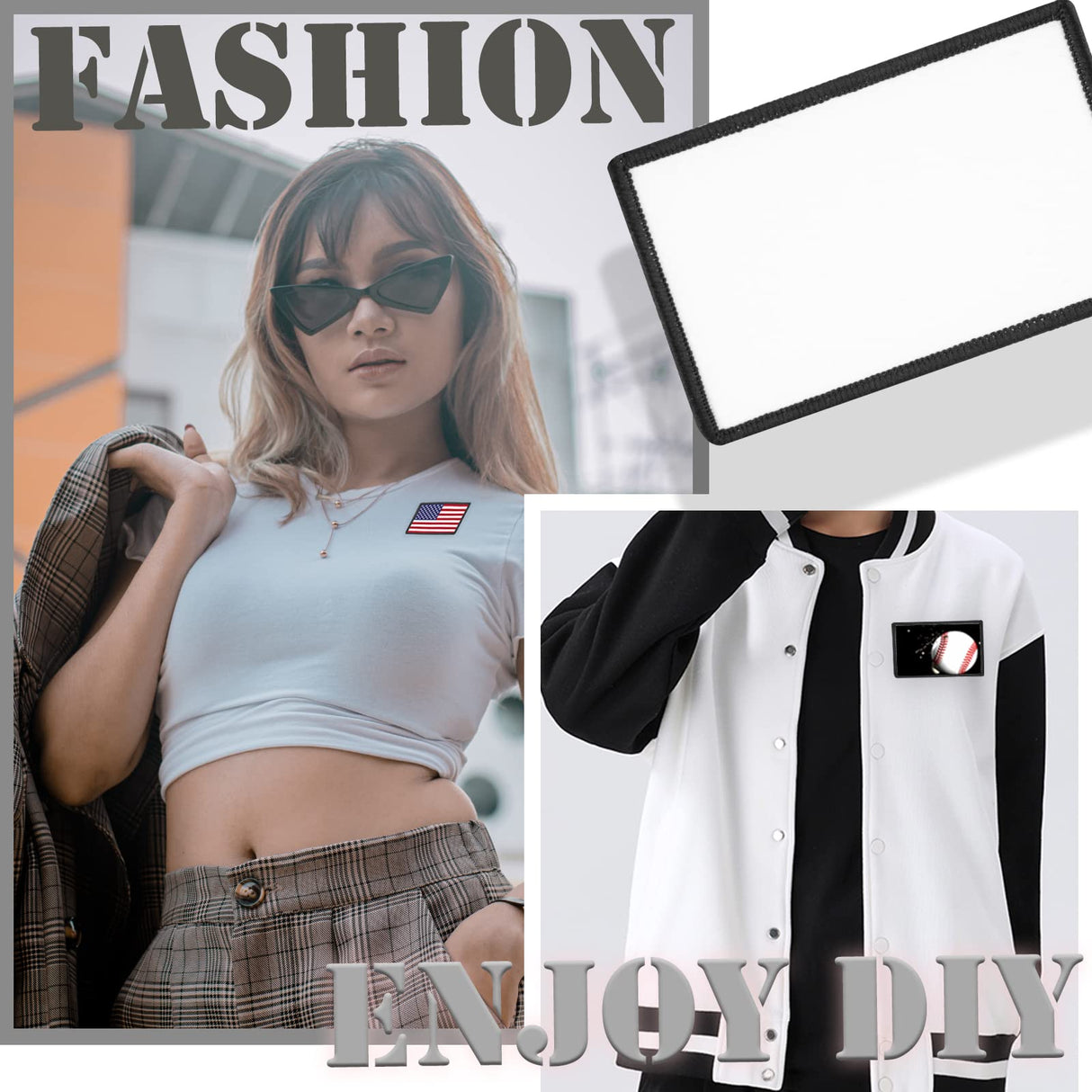 15 PCs Sublimation Patches - Iron On Blank Patches for DIY Crafts Hats Caps Backpack Uniforms (Rectangle / 15PCs) Gadjica