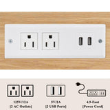 3-Tier Small Narrow Bamboo Side Table with Charging Station, Skinny Nightstand for Small Space, Slim Bedside Table with Storage for Couch, Wooden Thin End Table with USB Ports and Outlets, Natural YUFAM