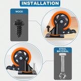 TAYLOON 4 Inch Caster Wheels Heavy Duty 2200lbs, Swivel Casters Set of 4 with Safe Dual Locking,Industrial Plate Casters, Locking Casters Wheels for Furniture,Workbench(Free Hardware Kit) TAYLOON