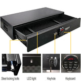Under Bed Safe, Rapid Heavy Duty Gun Safe for Long Guns, Rifle, Shotguns, Pistols, Drawer Safe Firearm Case Box - Keypad/Key Access,Silent Mode LANGGER V