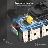Aoasur 2 Packs 6.0Ah Powerful and Trusted Replacement for Makita 18V Battery, Compatible with Makita 18 Volt Battery BL1860, BL1850B, BL1850 Series Battery, Replacement Battery for Makita 18V Tools Aoasur