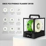 【EIBOS Official 】3D Printer Filament Dryer Box Polyphemus with Fan, Auto-Rotation, Auto-Humidity Control & Extra Large Space for 3KG Spools, 1.75mm 2.85mm 3.00mm Nylon, PLA, TPU, 360° Surround Heating EIBOS