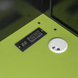 HZSMHDZKJ Full Size Esports Style Loft Bed with Desk, Multi-Storage Shelves, LED and Charging Station, Wooden Gaming Loft Bed Frame with Ladder and Safety Guardrail for Kids Teens Adults (Green) HZSMHDZKJ