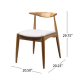 Christopher Knight Home Francie Fabric with Oak Finish Dining Chairs, 2-Pcs Set, Beige Christopher Knight Home
