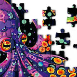 Magic Ocean Octopus Puzzle for Adults 1000 Pieces, Deep Sea Animal Jigsaw Puzzle, Colorful Art Puzzle Rainbow Glowing Challenging Puzzles BBOLDIN