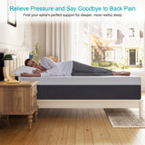 Twolike Queen Mattress 10 inch No Fiberglass Gel Memory Foam Queen Size Mattress in a Box of Foams and Fabric for Cooling Pressure Relief Sleep, 80" X 60" X 10", Medium, Firm Twolike