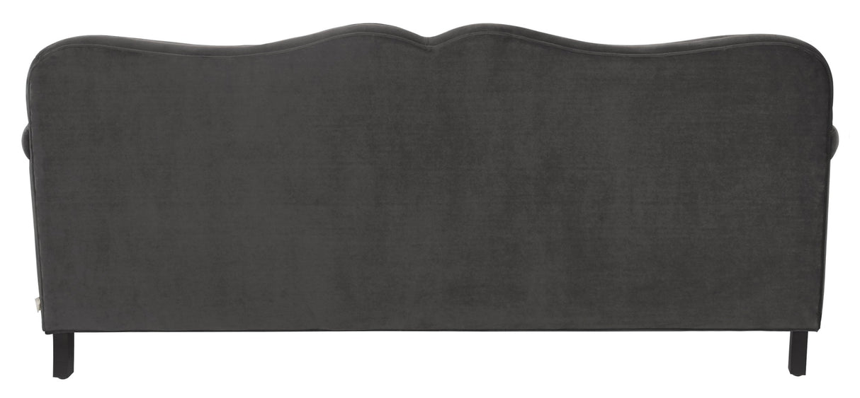 Jennifer Taylor Home Legacy Camelback Sofa Nail head Accents, Dark Charcoal Grey Jennifer Taylor Home