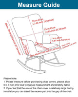 CRFATOP Jacquard 1 PC Nursery Rocking Chair Recliner Covers Upholstered Glider Rocker Banquet Armchair Slipcover Stretch Accent Chairs Furniture Protector for Living Room Bedroom Offices,White CRFATOP