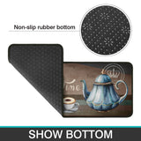 Ghroiep 2 Piece Coffee Kitchen Decor Rugs Set, Farmhouse Country Kitchen Rugs and Mats Non Skid Washable Absorbent Microfiber Kitchen Accessories Decoration Floor Mats 17"x47"+17"x30" Ghroiep