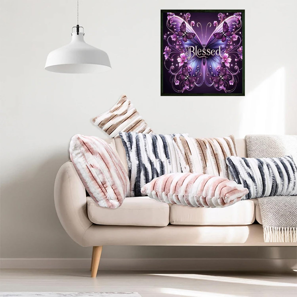 NWQZBYHT Butterfly Diamond Art Kits for Adults,Butterfly Flowers 5D Diamond Painting Kits for Beginner,DIY Round Full Drill Diamond Dots,Gem Art Kit for Adults Crafts Home Wall Decor 13.78x13.78 Inch NWQZBYHT