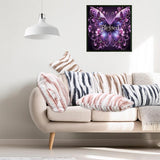 NWQZBYHT Butterfly Diamond Art Kits for Adults,Butterfly Flowers 5D Diamond Painting Kits for Beginner,DIY Round Full Drill Diamond Dots,Gem Art Kit for Adults Crafts Home Wall Decor 13.78x13.78 Inch NWQZBYHT