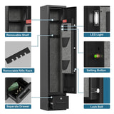 Gun Safe for Rifles and Pistols Gun Safes for 4 Rifles Gun Cabinet for Rifles and Shotguns Steel Rifle Safes for Home Clearance Gun Safe Gun Safes & Cabinets with Drawer Removable Shelf Gun Rack SAPITAL