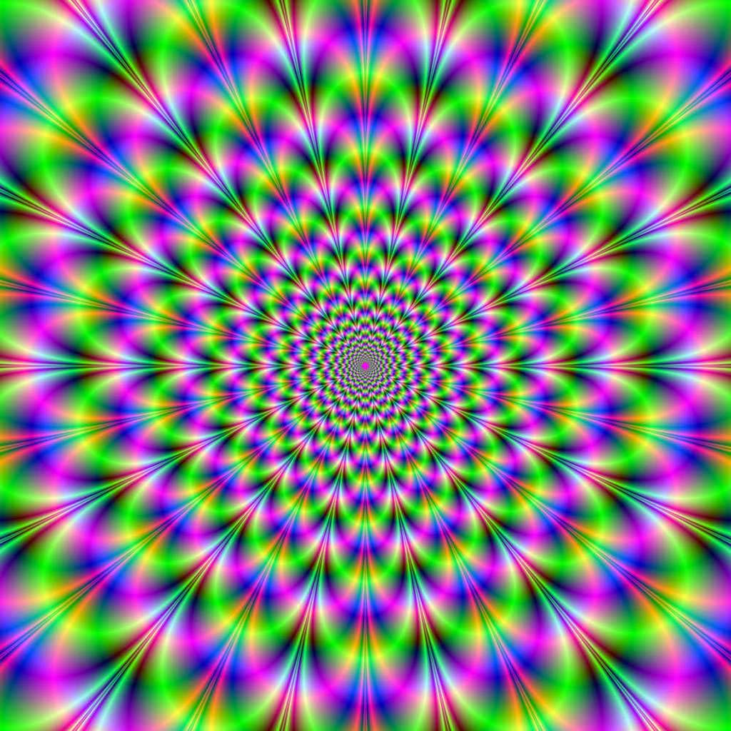 Uoopati Psychedelic Art DIY 5D Diamond Painting Set Pink Green Neon Flower Digital Abstract Round Drill Rhinestone Embroidery Arts Craft for Home Wall Decoration, 12x12 Inch Svnthqp