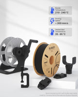 ELEGOO Carbon Fiber PLA Filament 1.75mm Black 1KG, PLA-CF Strong 3D Printer Filament Dimensional Accuracy +/- 0.02mm, 1kg Cardboard Spool(2.2lbs) for Most FDM 3D Printers ELEGOO