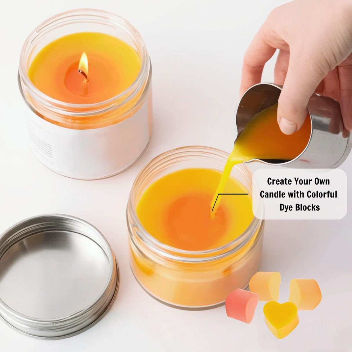 Premium Candle Wax Dye Chips, 16 Colors, Highly Concentrated Coloring for Soy Candle Making RU HANDMADE