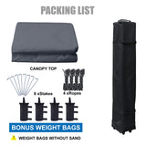 MASTERCANOPY Portable Pop Up Canopy Tent with Large Base (10x10,Dark Gray) MASTERCANOPY