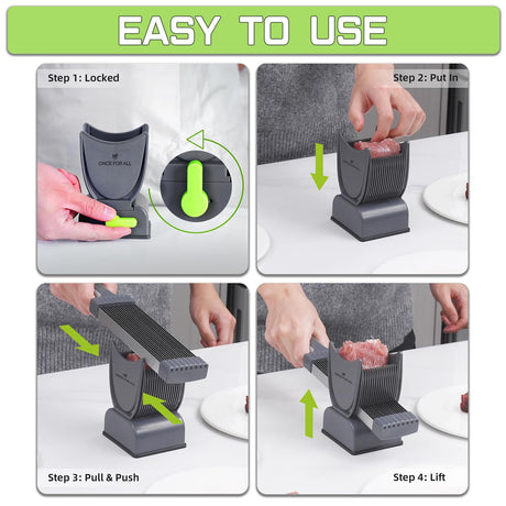 ONCE FOR ALL Fresh Meat Slicer Cleaver Kitchen Knife Set For Meat Slicing Shredding, Manual Meat Cutter Food Slicer For Beef Pork Mutton For Home Cooking BBQ Hot Pot ONCE FOR ALL