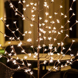 Tybeeu Lighted Cherry Blossom Tree Set 4ft, 5ft and 6ft with 144/184/240 Warm White LED Lights for Holiday Decor - Dimmable, UL Certified, Waterproof - Ideal for Indoor and Outdoor Decoration TYBEEU