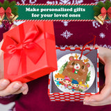 Sublimation Ceramic Ornaments Blank Christmas Personalized Ornament 10 PCS 3.5 Inch Round White Bulk DIY Chritsmas Tree Decoration WANZELONYO