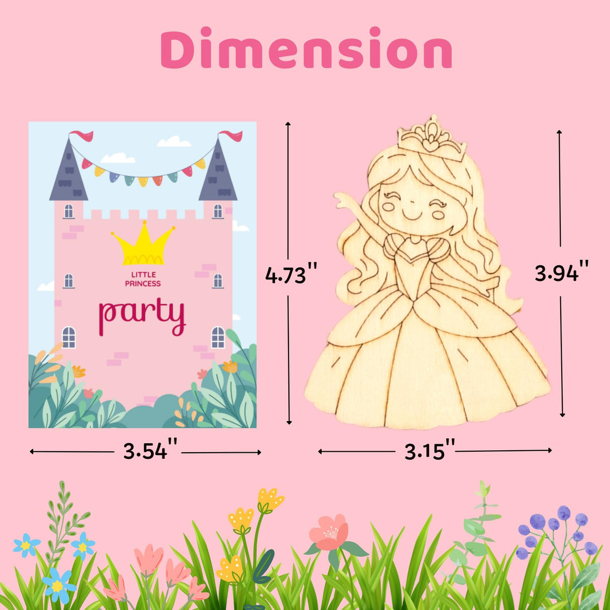 VENUSFIT Princess Party Favors - 12 PCS Princess Birthday Party Supplies - Princess Bubbles & Paint Crafts - Princess Birthday Decorations Goodie Bags Gifts Prizes for Kids Girls Toddler VENUSFIT