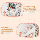 HedoAjim 2-Tier Sling Bookshelf with Blackboard & Storage for Kids HedoAjim