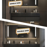 ZGNBSD Bathroom Vanity with Sink - Floating Bathroom Vanity | Wall Mount | Modern Bathroom Vanity with LED Smart Defogging Medicine Cabinet | Solid Wood Bathroom Vanity (Double Sink,60") ZGNBSD