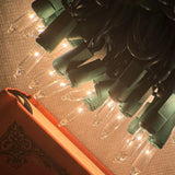 HISHINY Christmas Lights 100 Count Clear Christmas Tree Lights String with Green Wire for Outdoor Indoor Christmas Decorations Wedding Decorations Valentines Day Decor,UL Certified (21feet) HISHINY