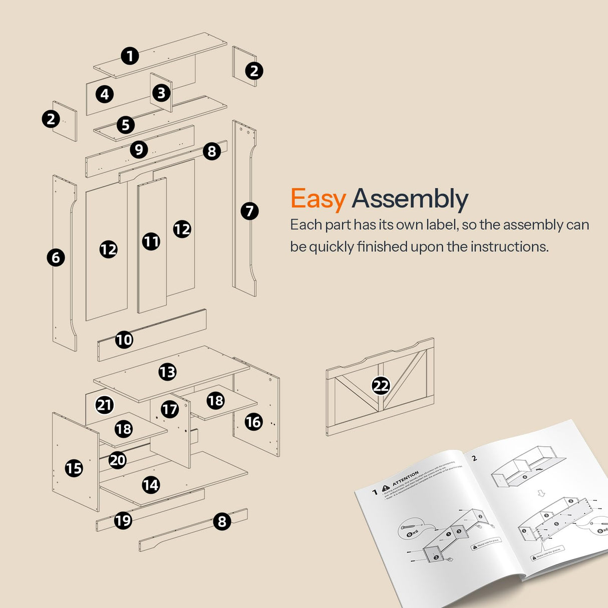 HOOBRO Hall Tree with Bench and Shoe Storage, Entryway Bench with Coat Rack and Shoe Cabinet, Flip-Down Cabinet Door, Coat Rack with Shoe Rack, for Mud Room, White WT84MT01 HOOBRO