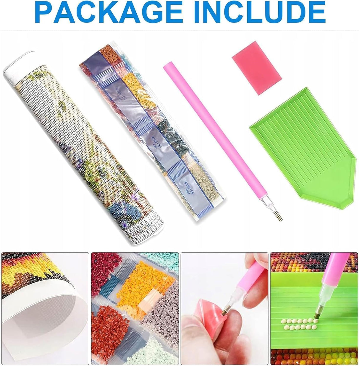 DIY 5D Diamond Art Painting Baseball 16x16 Inch. Round Full Drill Rhinestone Embroidery for Home Wall Decoration Generic