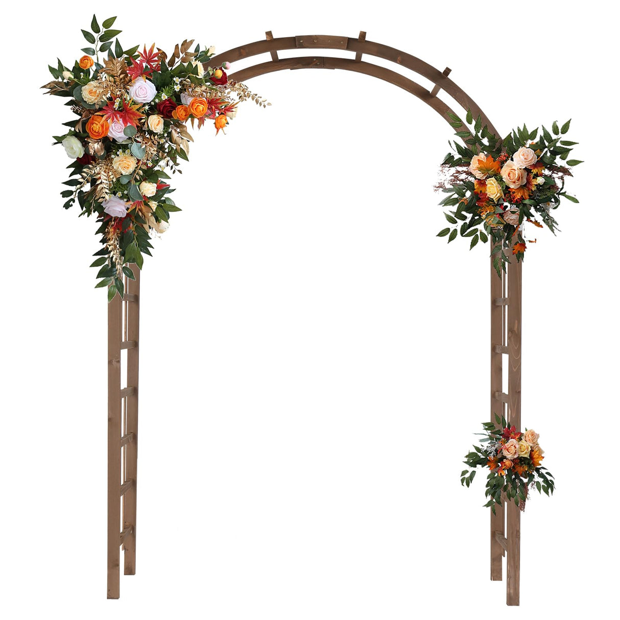 Outvita 7 Ft Fir Wood Garden Arch Arbour Arbor, Backyard Trellis, Outdoor Structure for Climbing Plants, Lawn Patio Decoration, Wedding Ceremony, Festival Decor Outvita