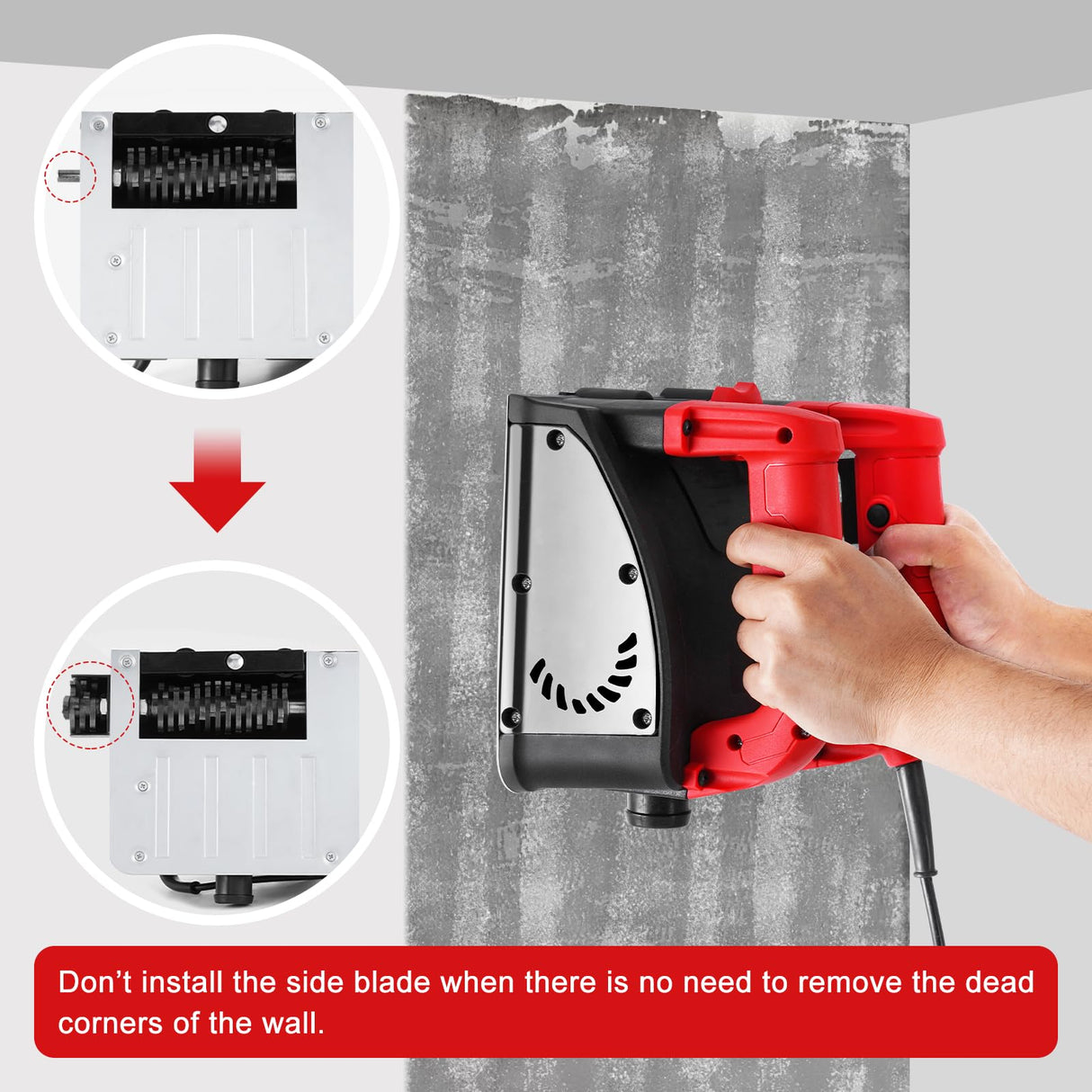 YJINGRUI 110V Electric Wall Planer Handheld Power Wall Scraper Wall Shovel Machine for Wallpaper Paint Putty, 90° No dead Angle YJINGRUI