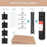 Best Choice Products 8x8ft 1-Person Setup Pop Up Canopy Tent Instant Portable Shelter w/ 1-Button Push, Case, 4 Weight Bags - Tan Best Choice Products