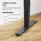 FLEXISPOT E6 Max Solid Wood Dual Motor 3 Stages Standing Desk 63x24 Inch Whole-Piece Rubber Wood Electric Height Adjustable Stand Up Desk Large Load Capacity (Black Frame + Solid Wood Desktop) FLEXISPOT