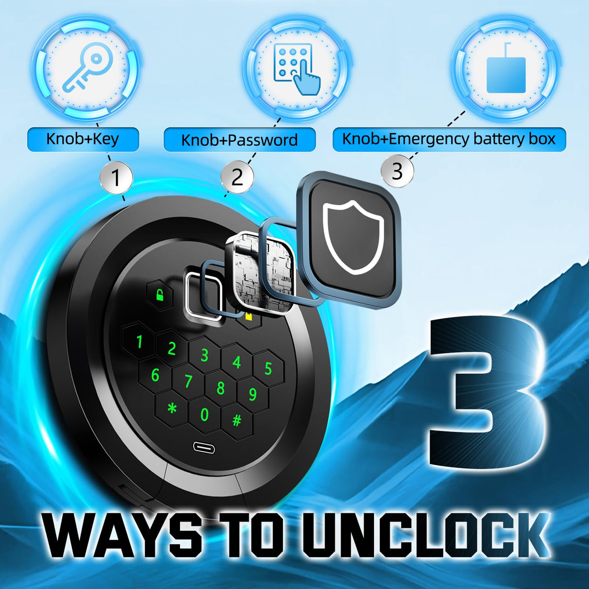 6-8 Gun Safe for Rifles and Pistols, Long Rifle Safe for Home Defense with Quick Access Digital Keypad, Dual Alarm System & Removable Shelves, Long Gun Cabinet for Shotguns – Unassembled Version Yiosotne