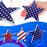 3 Pcs 4th of July table decorations Patriotic Wooden Star Centerpiece Sign Independence Day Tiered Tray Decor Memorial Day Tabletop Decorations for Home Festival Party Decor (Classic) Yulejo