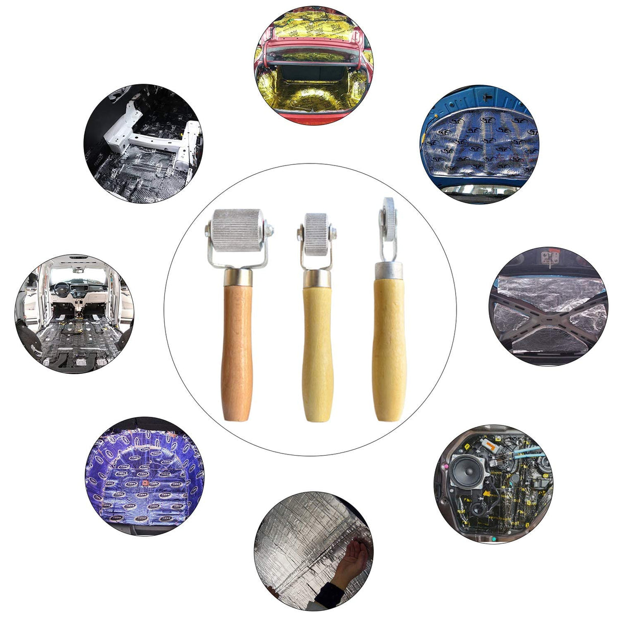 ITEQ Car Sound Deadening Roller Sound Proof Insulation Tool for Auto Noise Roller Car Sound Deadener Application Installation Tool Rolling Wheel Interior Accessories ITEQ
