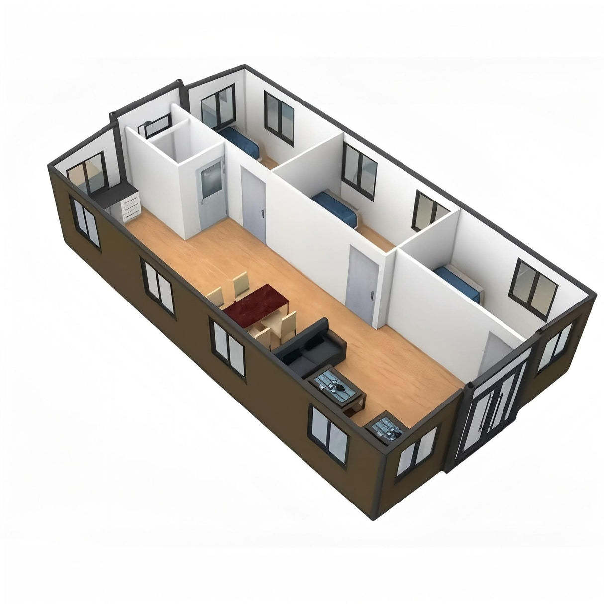 20ft/40ft Storm-Proof Modular Prefab Home | DIY Flat-Pack Kit with Full Kitchen & Bathroom | CE Certified | 10-Year Structural Warranty | Customizable Add-Ons Available Generic