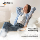 VINGLI 47" Small Couch, Beige Loveseat Mini Couch Mid Century Modern Decor Love Seat for Small Spaces Living Room, Bedroom, Play Room VINGLI