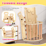 Xickboke Pikler Triangle Set Montessori Play Gym Climbing Toys for Toddlers 1-3 Inside Wooden Baby Play Gym Toddler Slides Indoor and Outdoor Play Xickboke