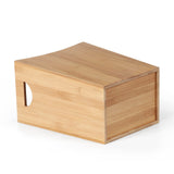 MOOACE Bamboo Trash Can, 2 Gallon Bamboo Waste Basket with Handles, Small Trash Basket Bamboo Garbage Can for Bedroom, Bathroom, Living Room, Office MOOACE