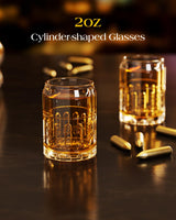 Gifts for Men Dad, 10.1 Oz Whiskey Decanter Set with 2 Glasses, Unique Dad Birthday Gift Ideas from Daughter Son, Personalized Liquor Dispenser for Liquor Scotch Bourbon Vodka The Wine Things