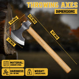 Dream Reach Throwing Hatchets 2 Pack, Professional 16" Throwing Tomahawk Axe Throwing Game for Backyard, Hand Forged Viking Throwing Axe Set for Adults for Competition and Recreation Dream Reach
