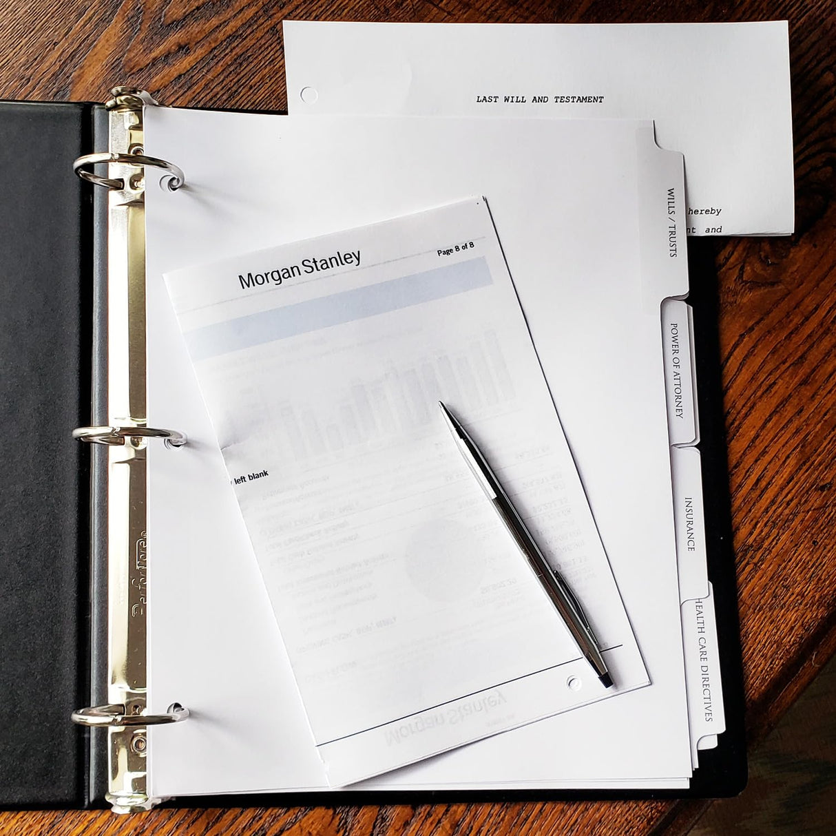 Estate Planning Portfolio 3-Ring Binders – Leather Like Feel with Gold Debossed Title. Tab Dividers and Sheet Protectors Included. (1 1/2" Capacity, Estate Planning Portfolio, Burgundy) Nancy Nikko