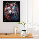 Paint by Numbers Wolf for Adults, Acrylic Oil Painting by Numbers Kits for Beginner with Paintbrushes Brushes Paintwork Art Canvas for Home Decor 16x20 inch / 40x50 cm WUIVCTR