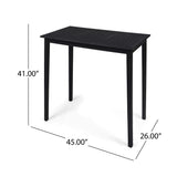 Christopher Knight Home Teresa Outdoor Minimalist Acacia Wood Rectangle Bar Table Dark Gray Christopher Knight Home