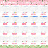 JellyArch 20 Set Flower DIY Painting Kit Ceramic to Paint Your Own Statues Unpainted Plaster Figurines Brushes Acrylic Paints Bags Party Favor for Adults JellyArch