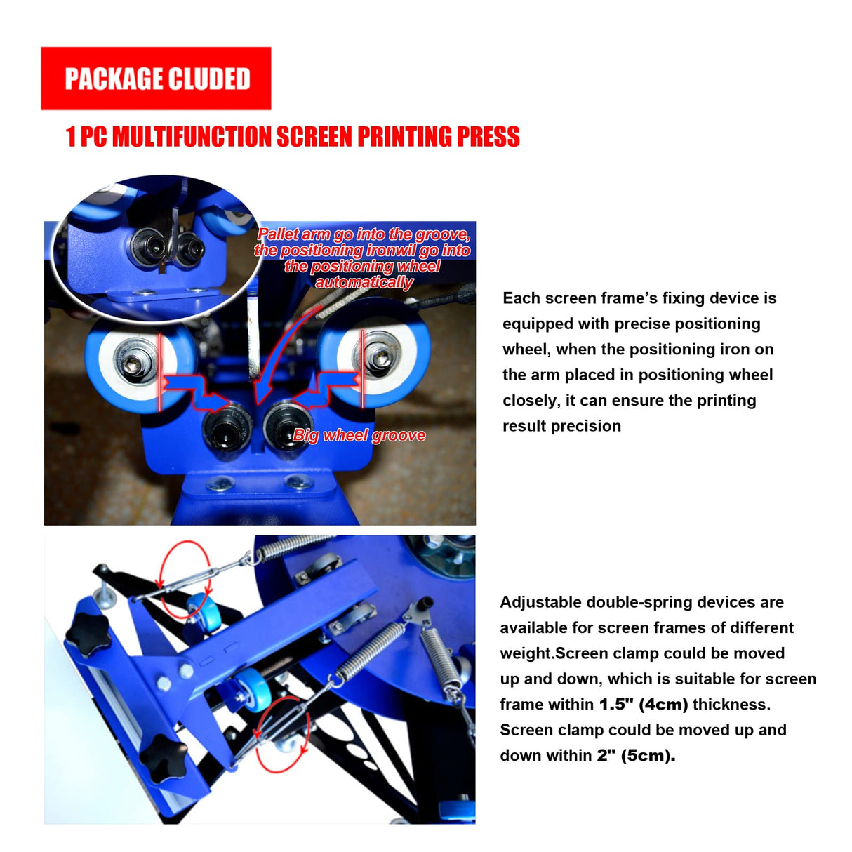 Tianiuseen Screen Printing Kit 3 Color 4 Station Silk Printing Press Equipment with T-Shirt Screen Printer UV Exposure Unit and Flash Dryer for Screen Printing Tianiuseen
