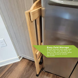 True Tot Toddler Tower - Folding Montessori Kitchen Stool for Children | Safety Rail & Non-Slip Rubber Feet | Adjustable Height | Solid Wood Construction Supports up to 100 lbs | Foldable for Storage True Growth Play - Learn - Grow