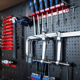 Prostormer 47.25 Inch Heavy Duty Workbench with Pegboard, Hooks, and Drawers - Sturdy Garage Work Table for DIY Projects, Home Workshop, and Tool Organization Prostormer